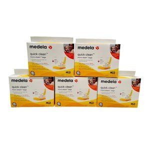 (5 Pack) Medela Quick Clean Micro-Steam Bags 5ct Each (20 Reuses Per Bag) New in
